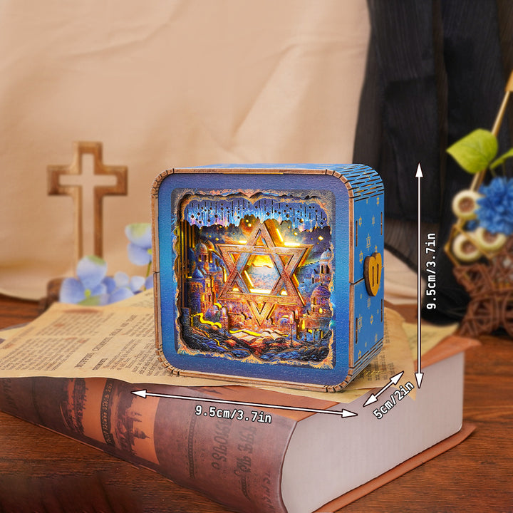 Star of David Kit - 3D Wooden Puzzle Night Light