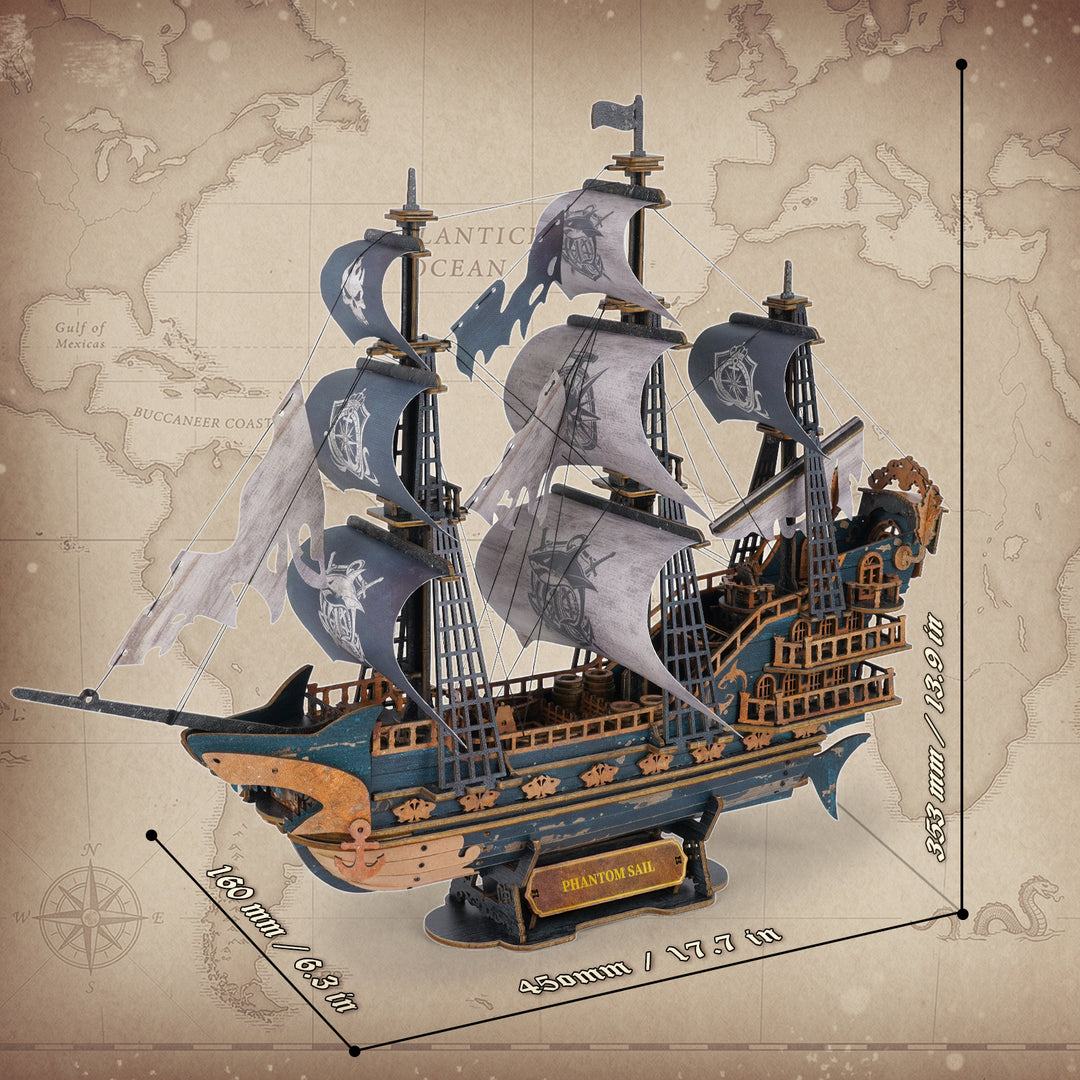 3D Wooden Mechanical Kit - Phantom Sail