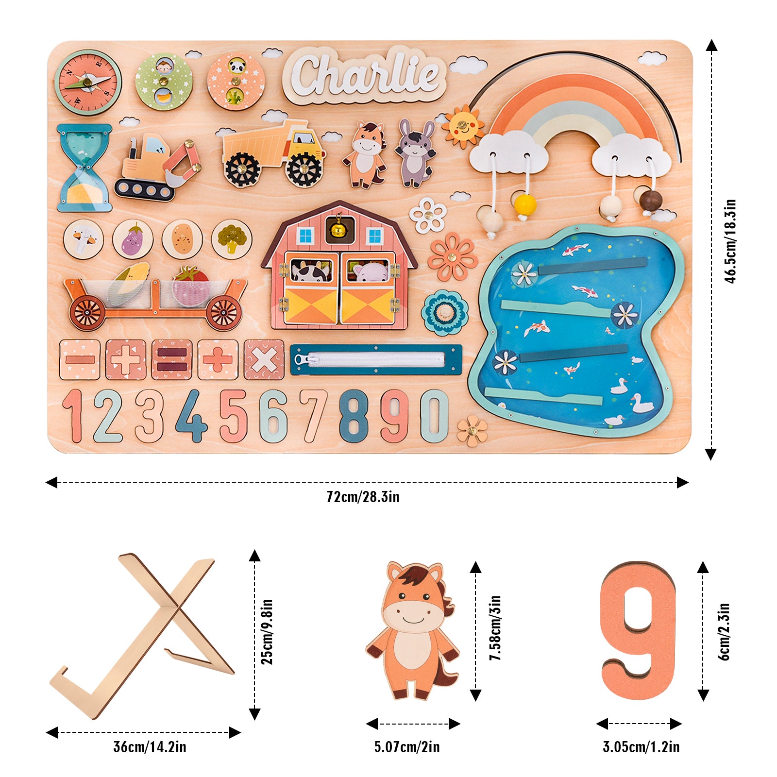 Personalised Montessori Name Puzzle Busy Board