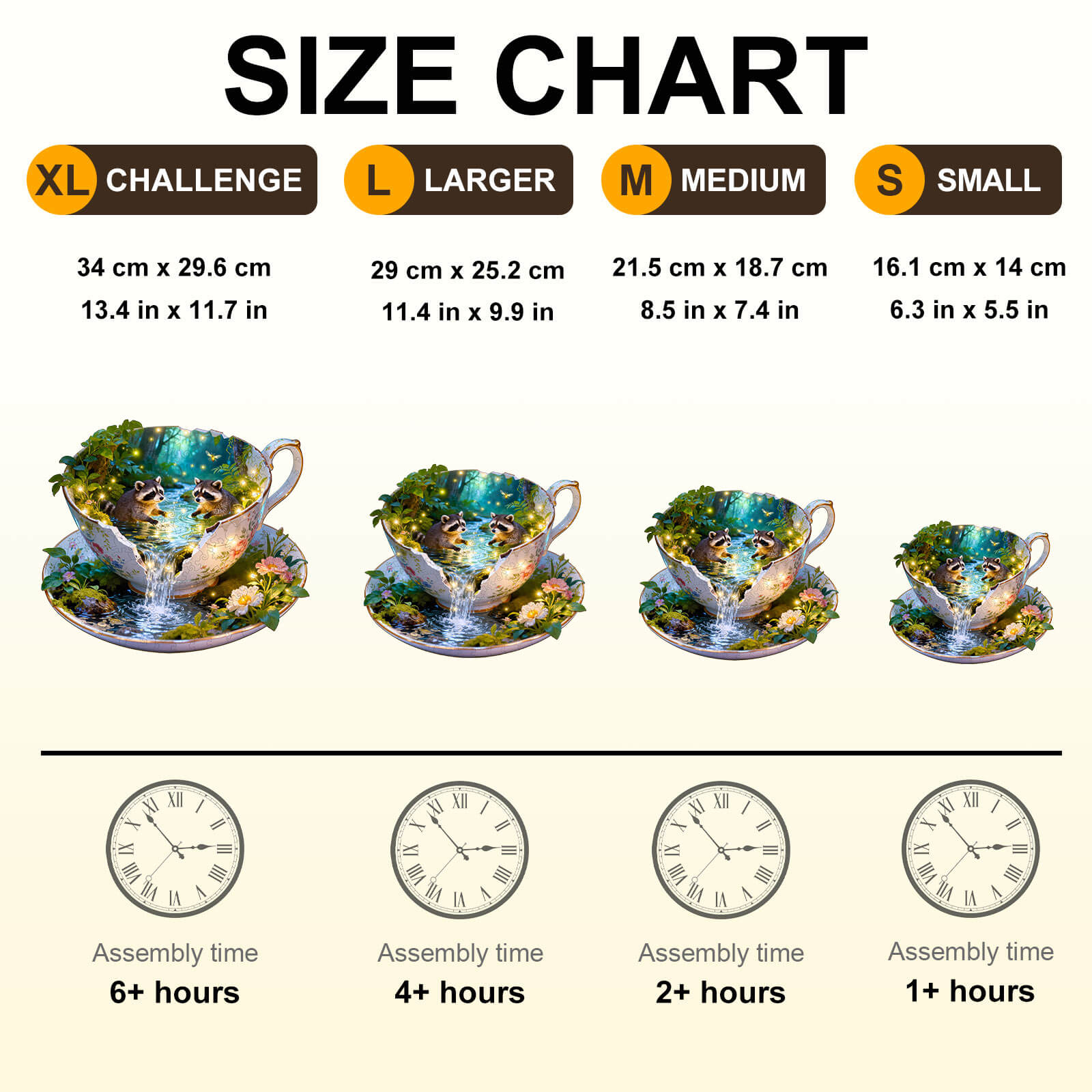 Raccoons Playing Wooden Jigsaw Puzzle