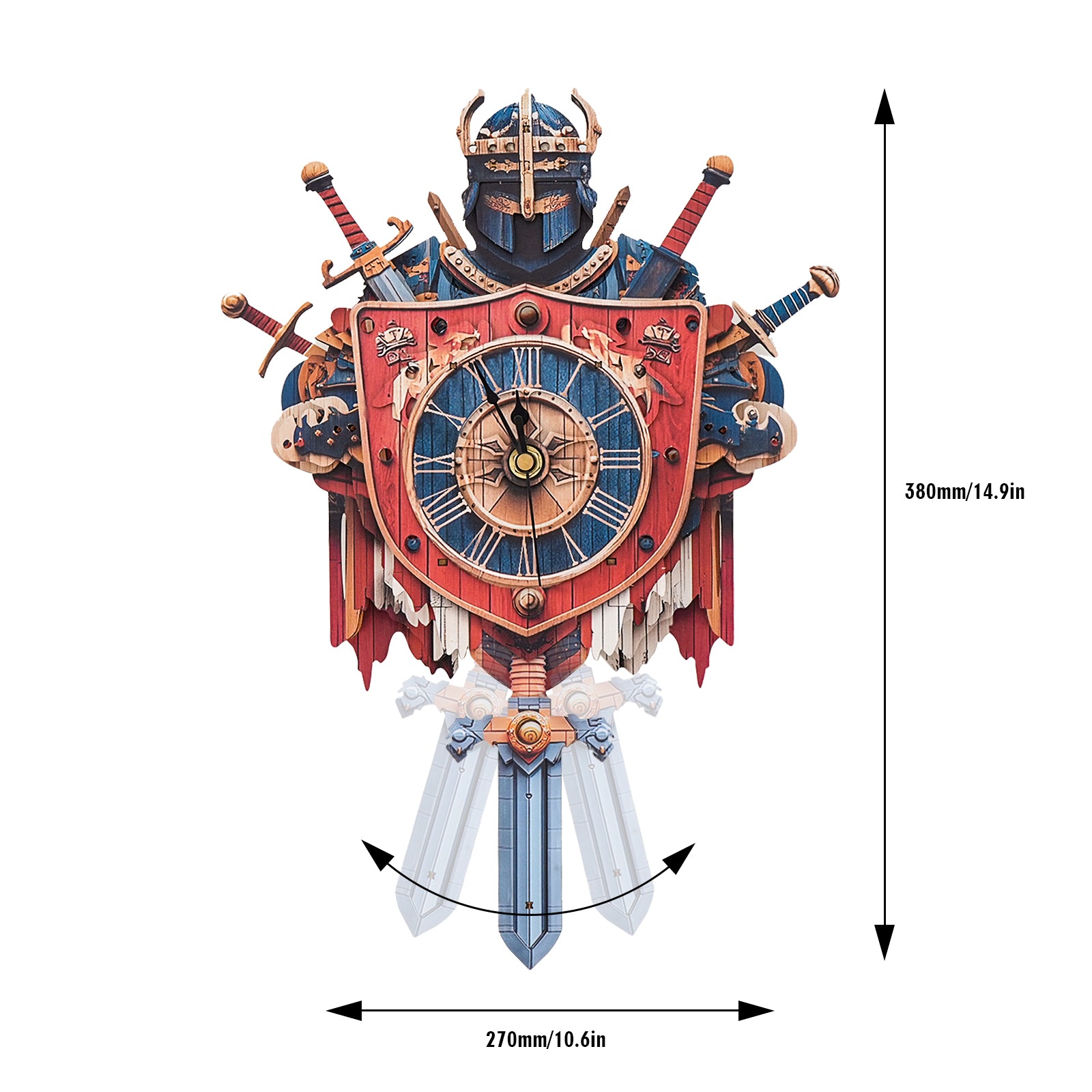 Knight – DIY Wooden Clock, 3D Puzzle Craft Kit