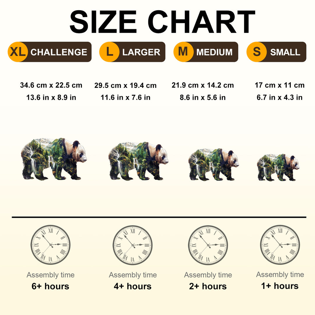 Mountain Panda Wooden Jigsaw Puzzle