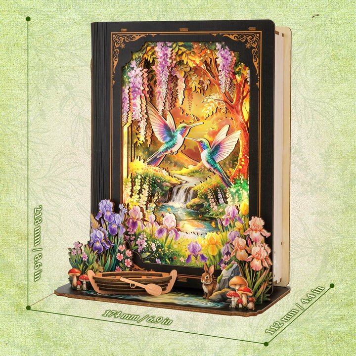 Forest Stream Dreamseeking – DIY Wooden Book Nook Lamp Craft Kit