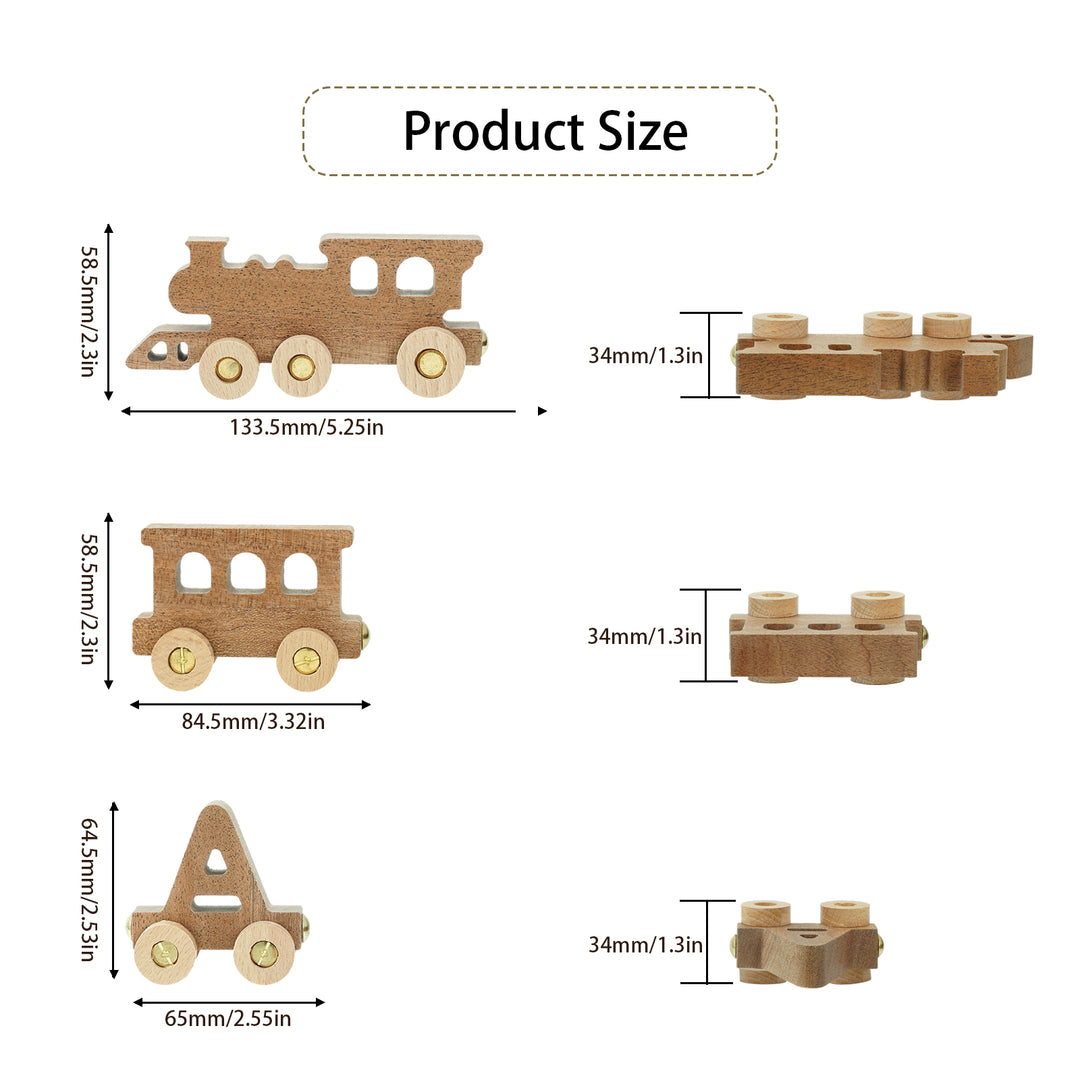 Custom Wooden Name Train Set