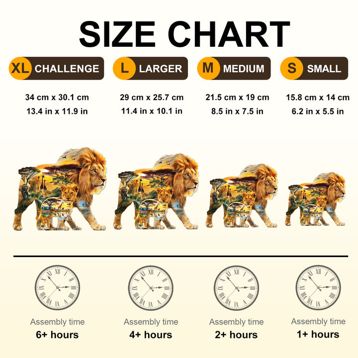 African lions Wooden Jigsaw Puzzle