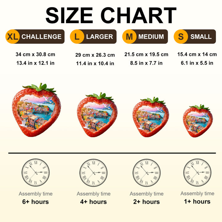 Strawberry Shoreline Wooden Jigsaw Puzzle