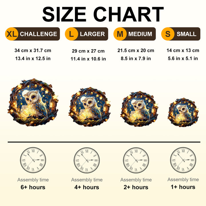 Star Owl Wooden Jigsaw Puzzle