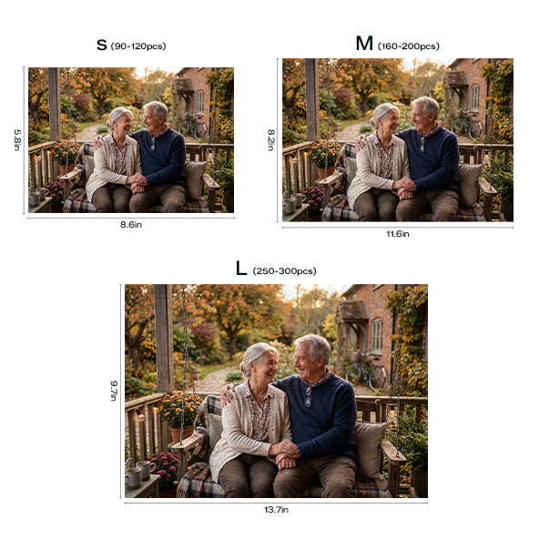 Personalized Photo Wooden Puzzle - Love Theme