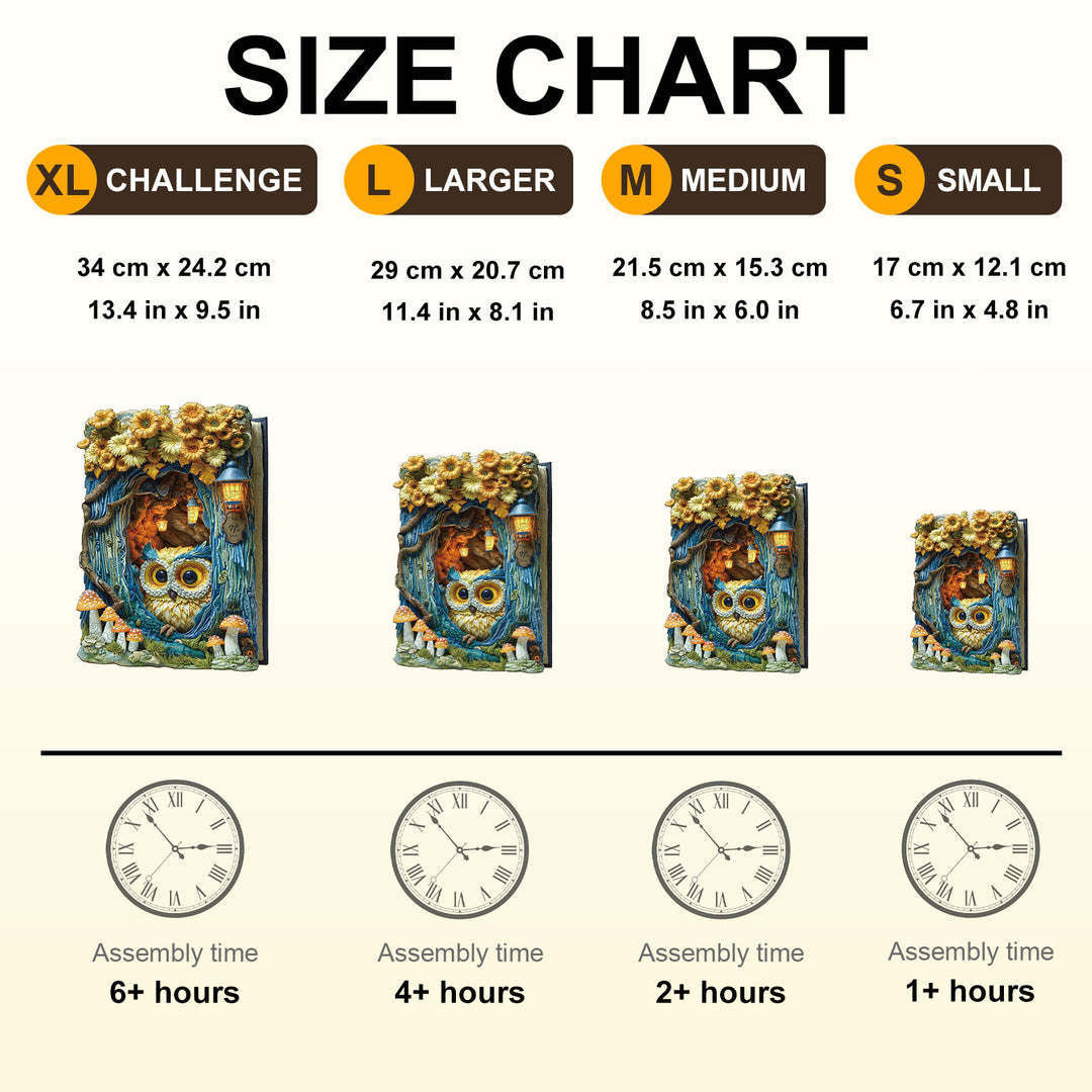 Owl Beneath The Light Wooden Jigsaw Puzzle