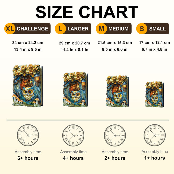 Owl Beneath The Light Wooden Jigsaw Puzzle