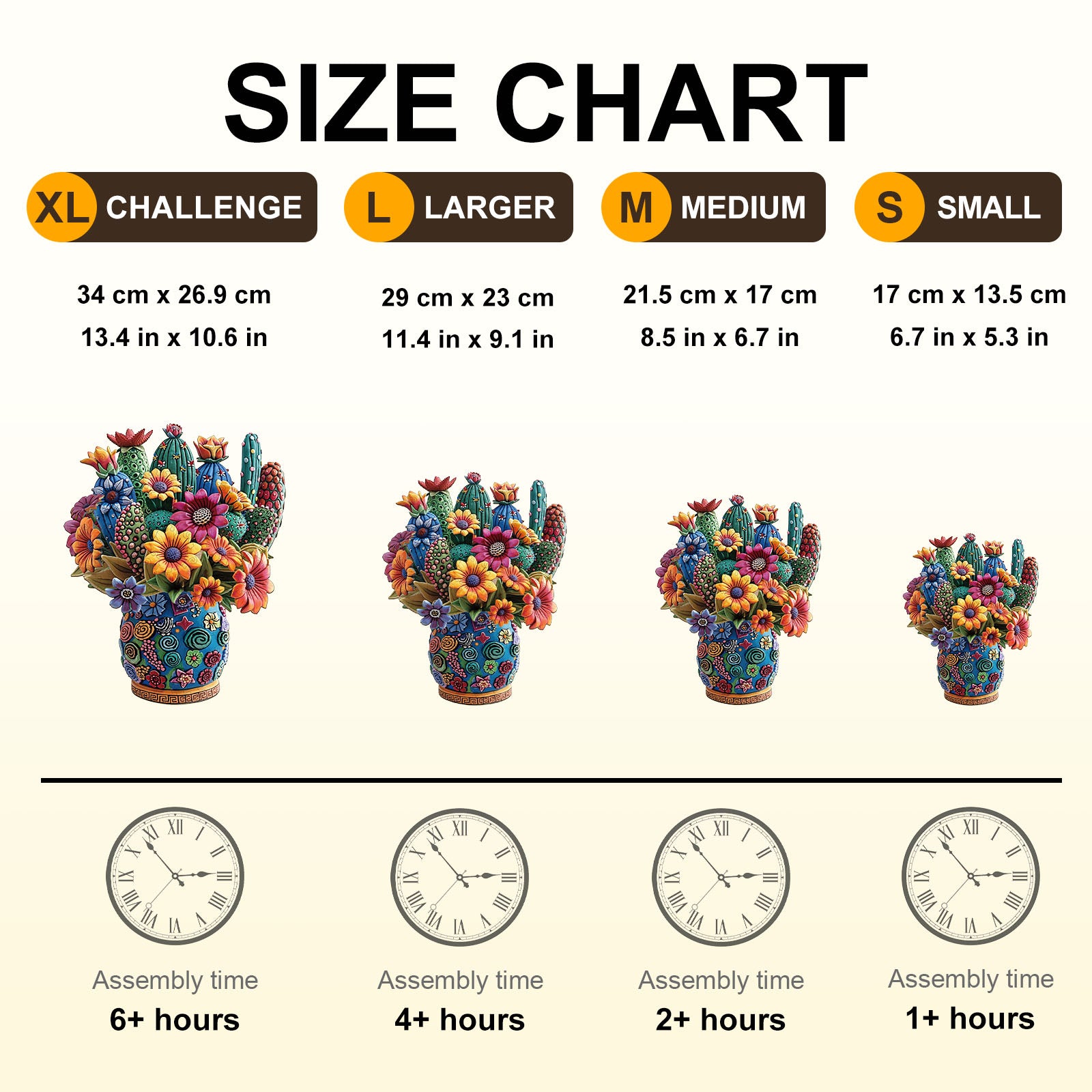 Blooming cactus Wooden Jigsaw Puzzle