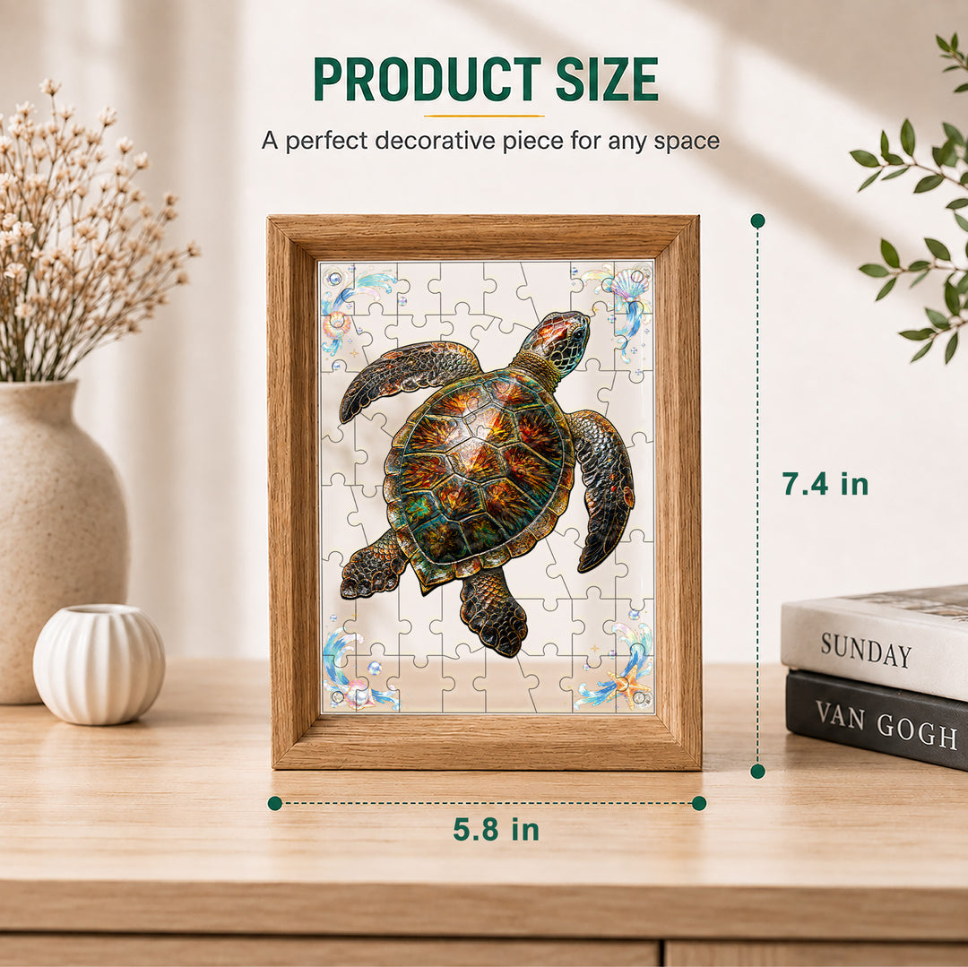Double Sided Acrylic Jigsaw - Fantasy Turtle