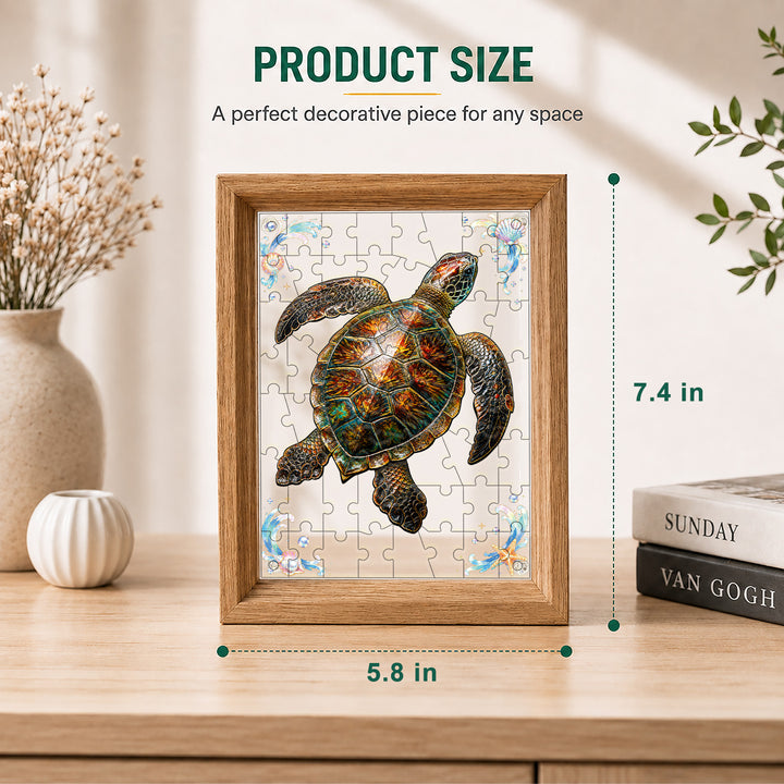 Double Sided Acrylic Jigsaw - Fantasy Turtle