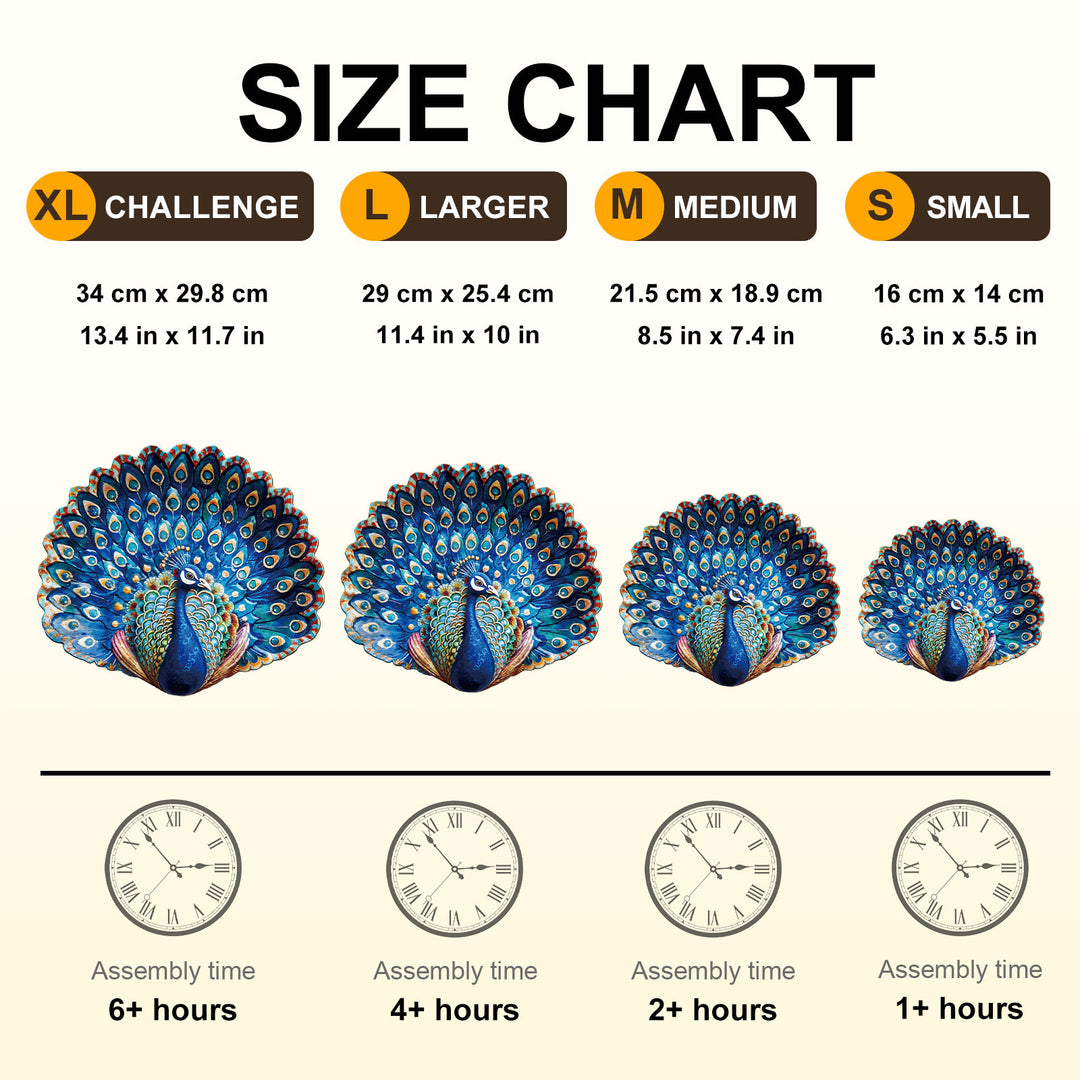 Peacock Fantasy Wooden Jigsaw Puzzle