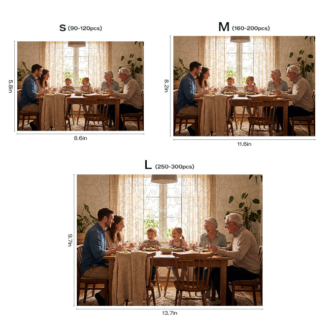 Rompecabezas de Madera Personalizado - Tema Familiar