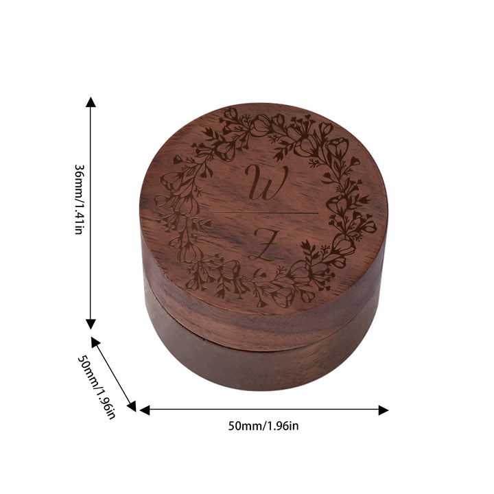 Personalized Wooden Double Setting Wedding Ring Box