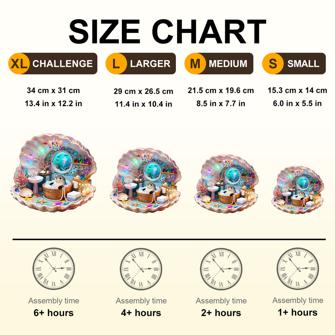 Bathing Seal Wooden Jigsaw Puzzle