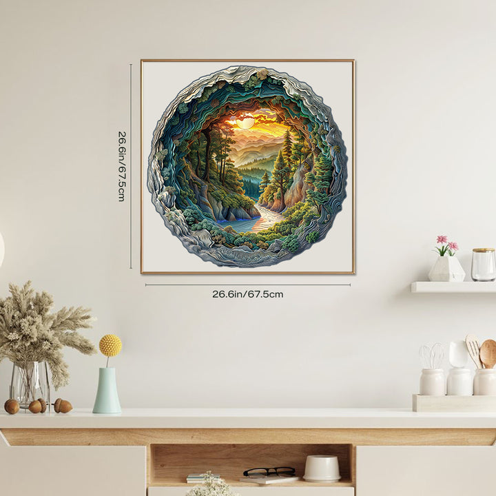 3D Cave Forest 1000 Piece Puzzle
