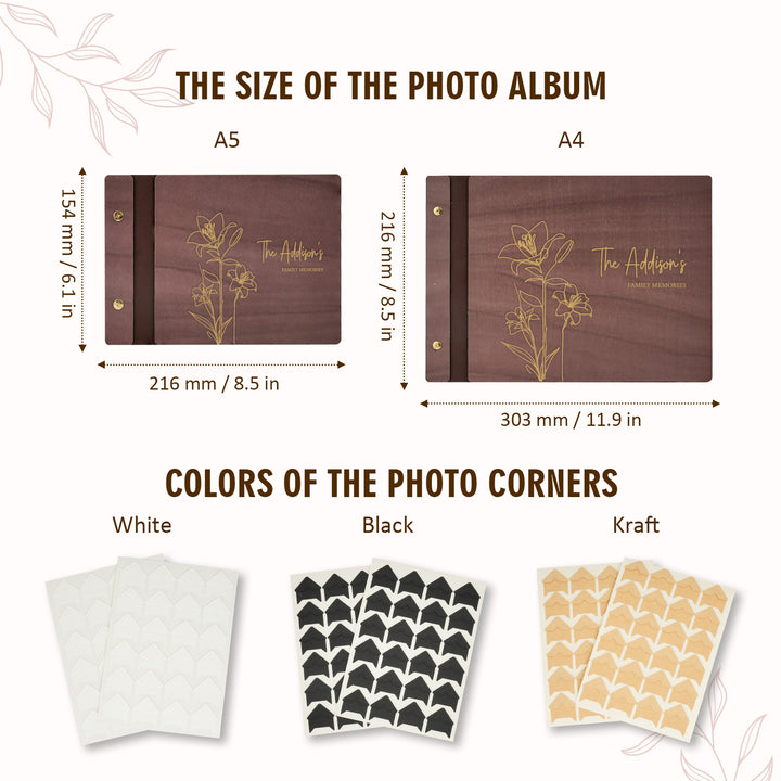 Album photo en bois personnalisé Memory-1