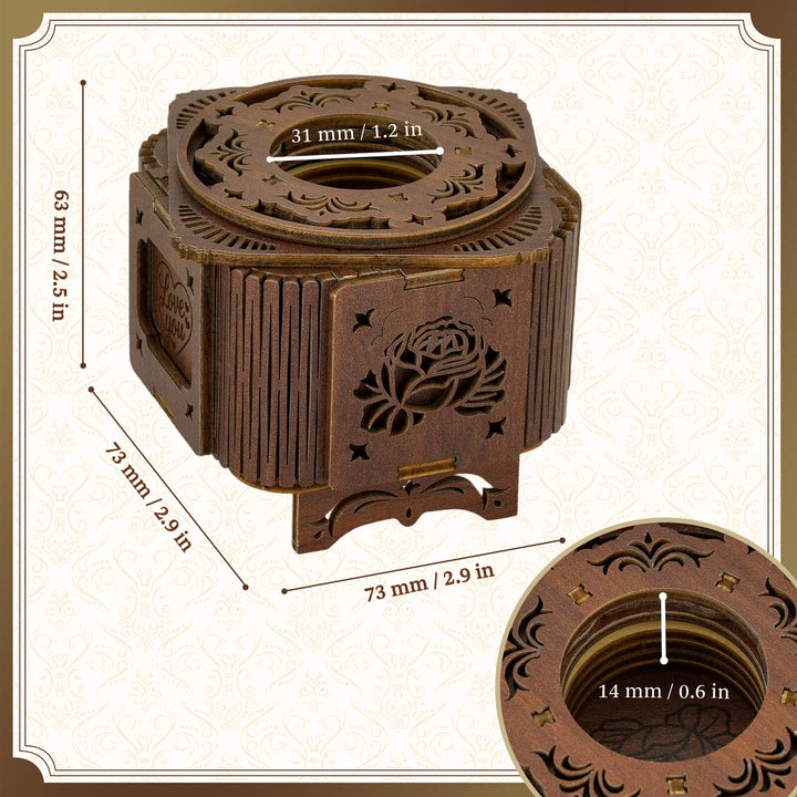 Walnut – 3D Music Ring Box