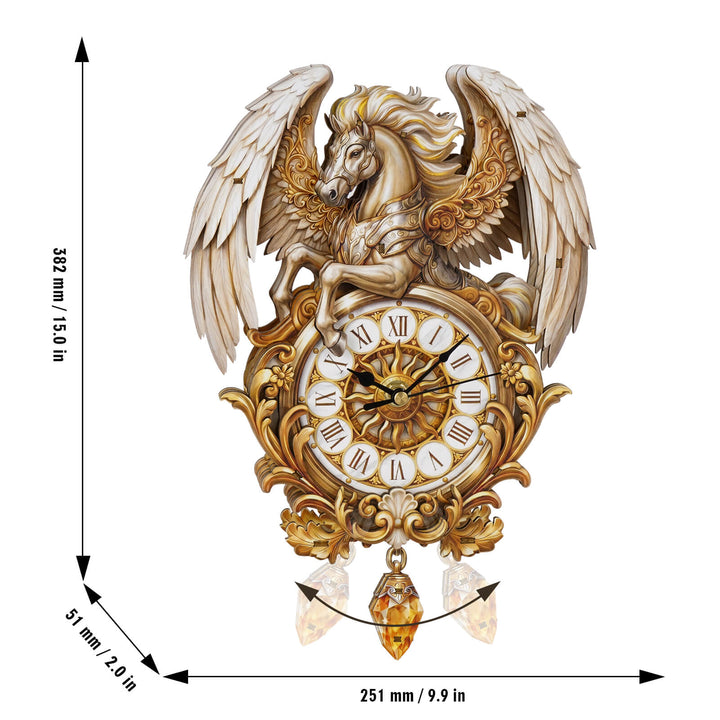 Pegasus – DIY Wooden Clock, 3D Puzzle Craft Kit