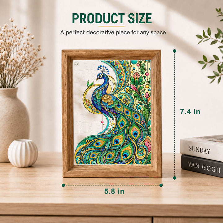 Double-Sided Acrylic Puzzle - Peacock Majesty