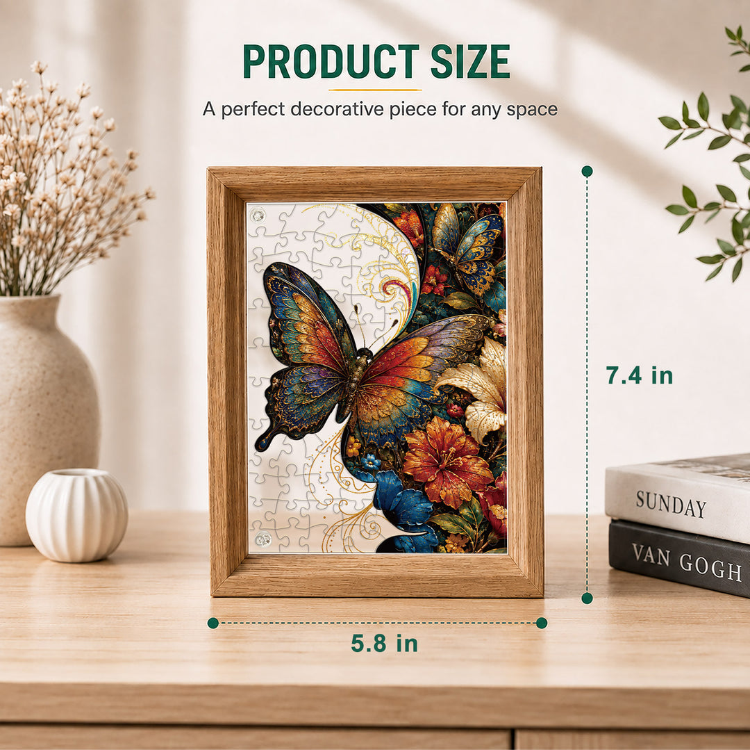 Double Sided Acrylic Jigsaw -Blossoms and Butterfli