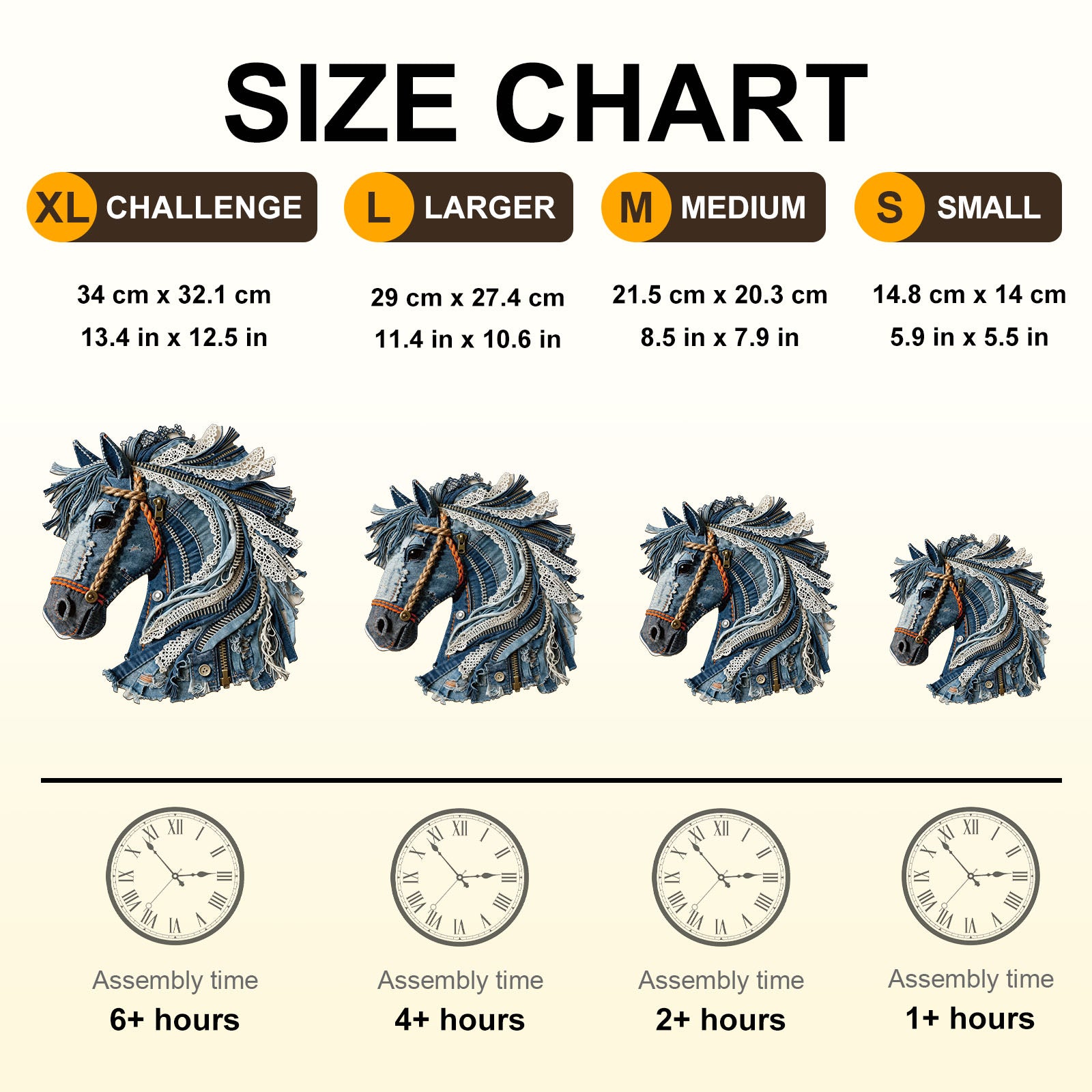 Denim Horse Wooden Jigsaw Puzzle