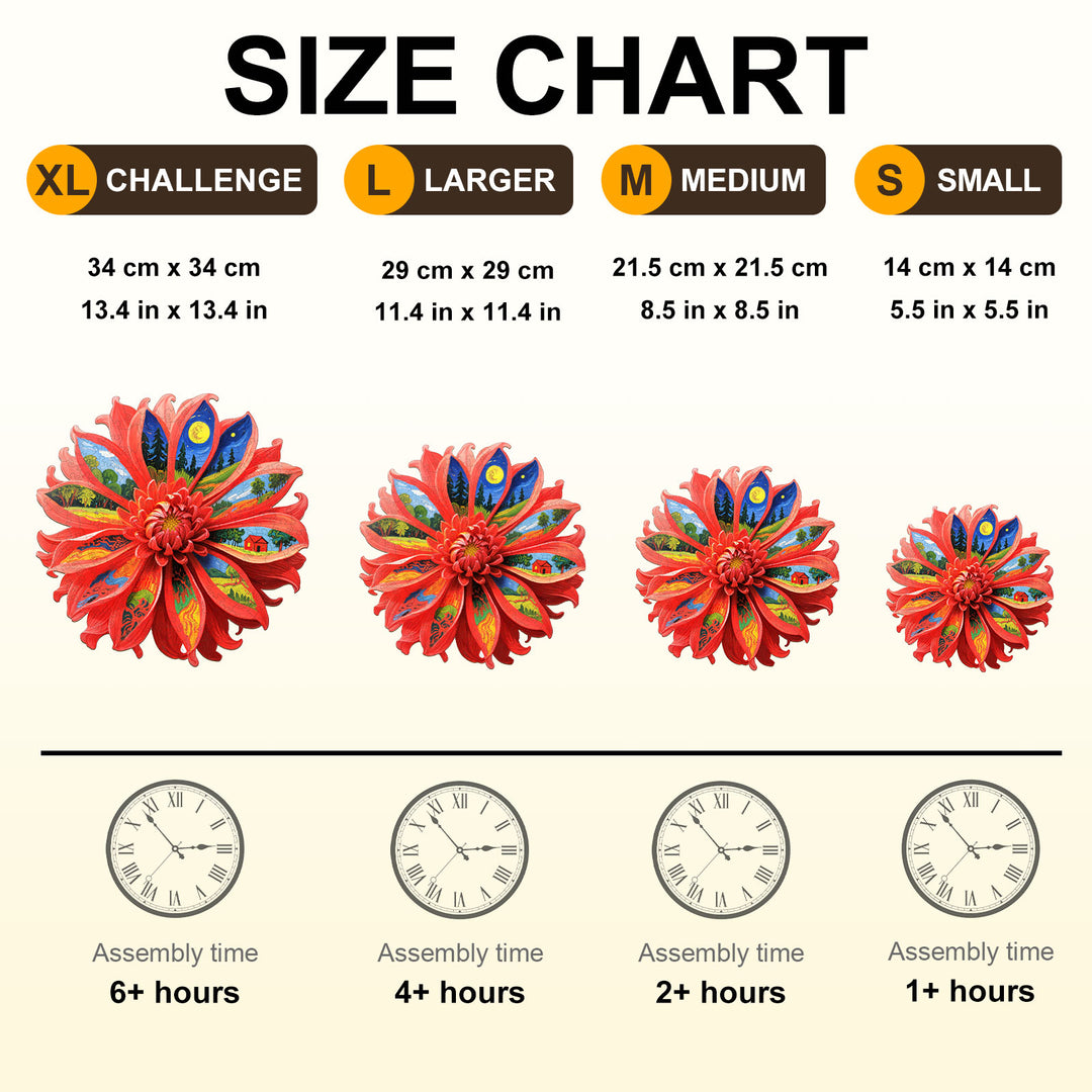 Oil On Chrysanthemum Wooden Jigsaw Puzzle