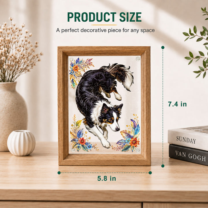 Double Sided Acrylic Jigsaw - Kaleidoscopic Puppy