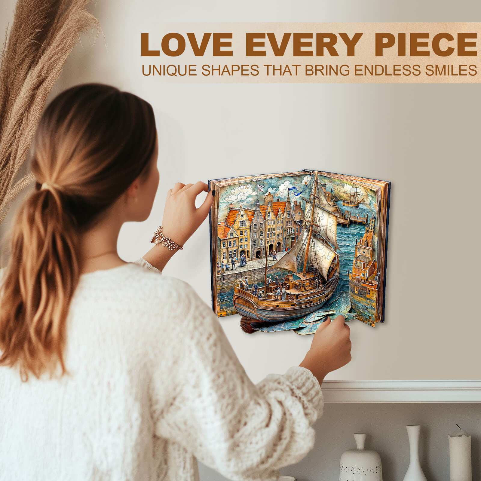 Papierkanal Holzpuzzle