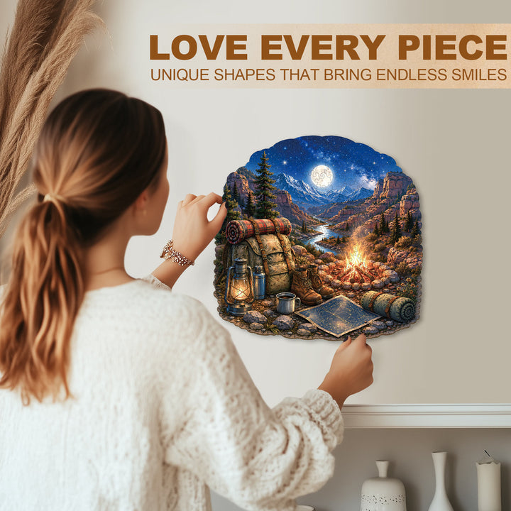 Moonlit Quest  Wooden Jigsaw Puzzle
