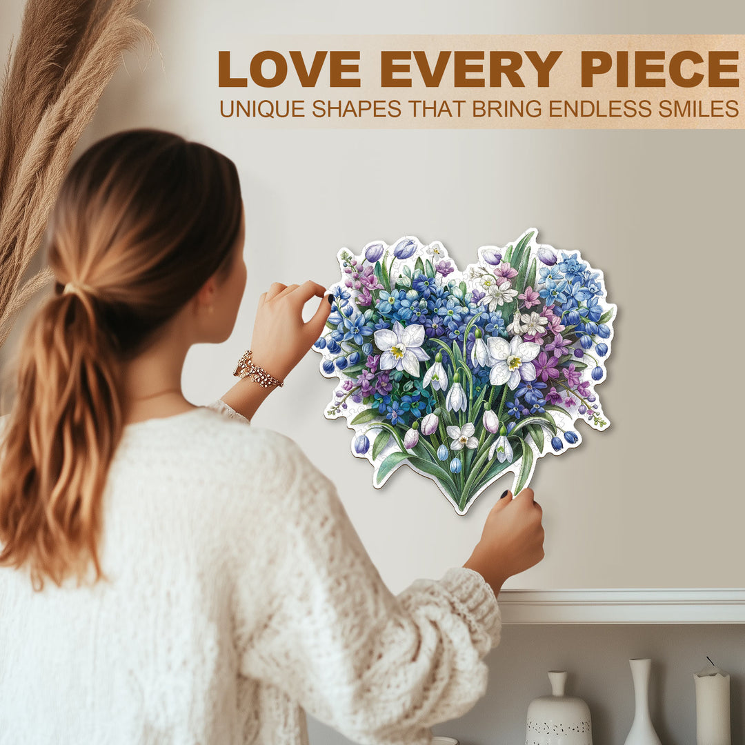Secret Words of Spring Wooden Jigsaw Puzzle