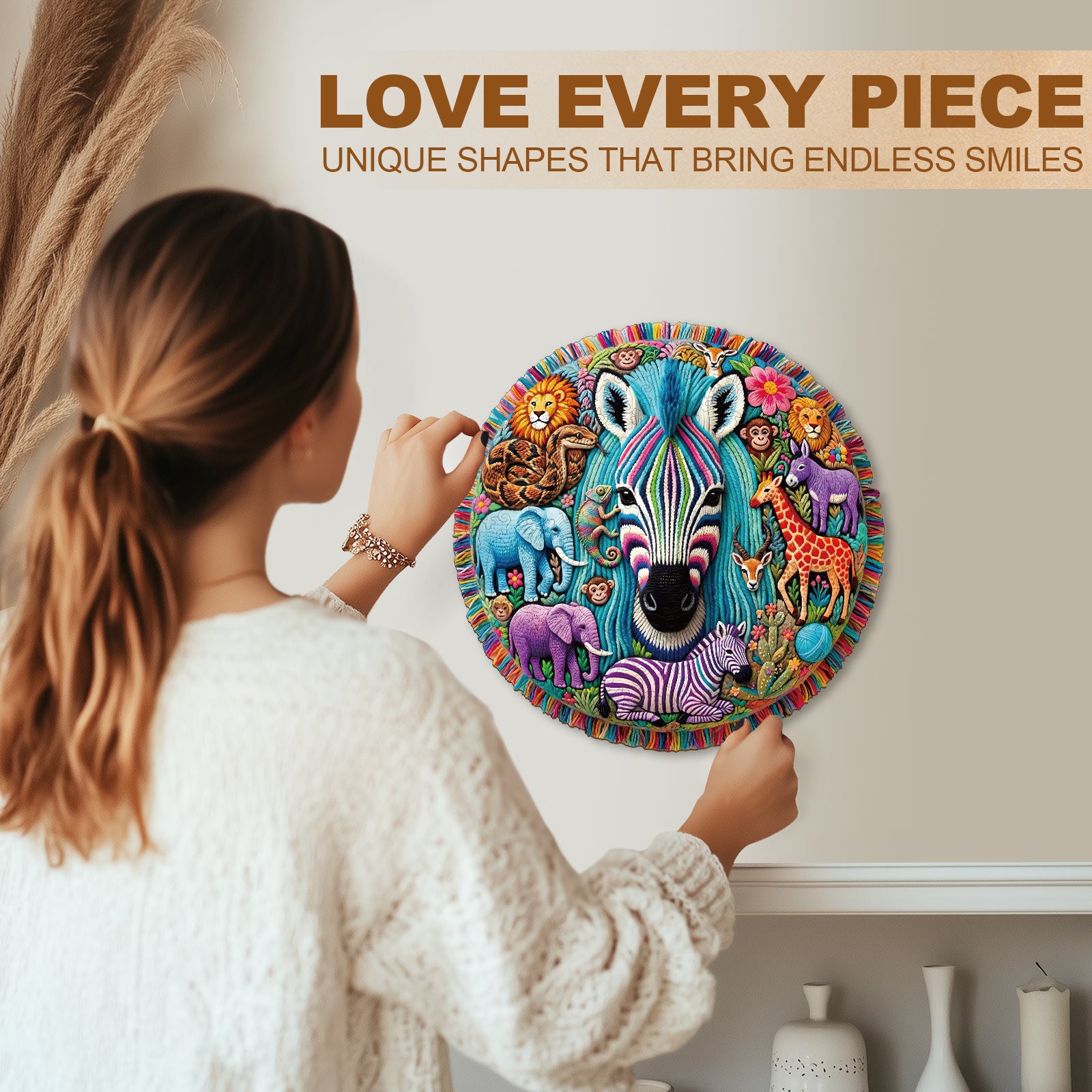 Color Safari Wooden Jigsaw Puzzle