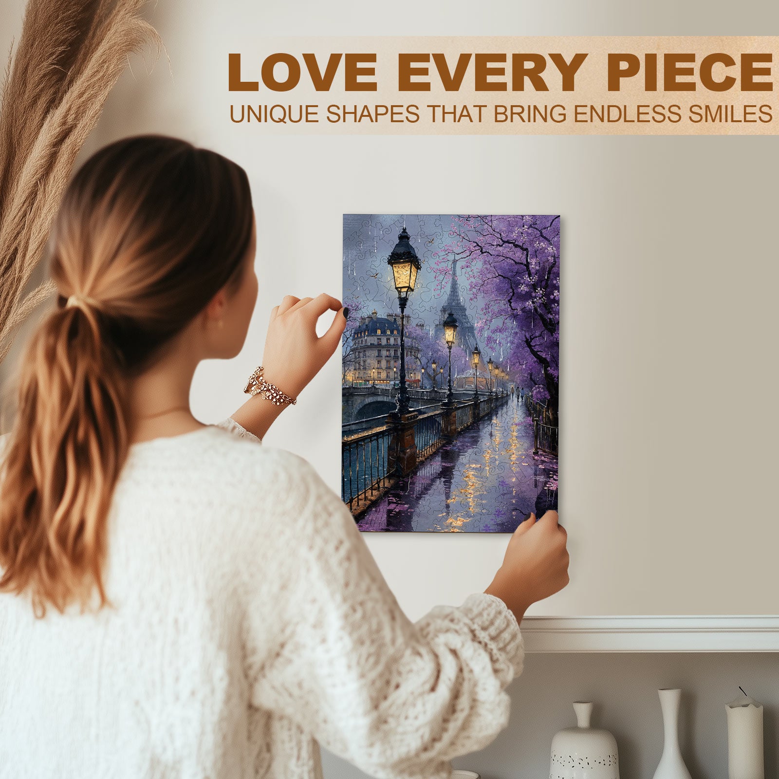 Paris In The Rain Wooden Jigsaw Puzzle