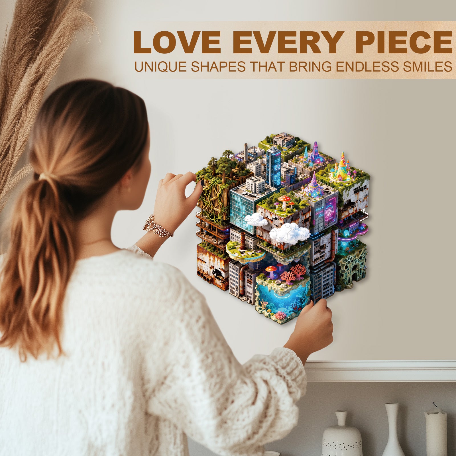 Shifting City Wooden Jigsaw Puzzle