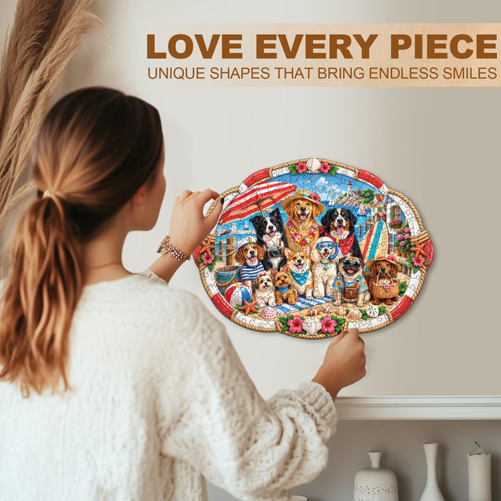 Coastal Party  Wooden Jigsaw Puzzle