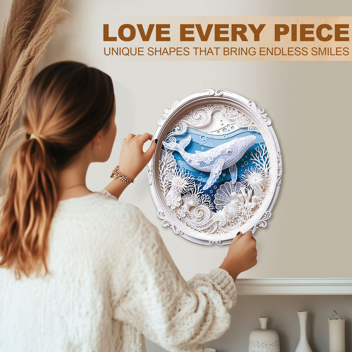 Ocean Whale Wooden Jigsaw Puzzle