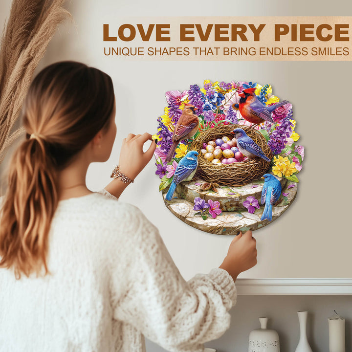 Eggflower Garden Wooden Jigsaw Puzzle