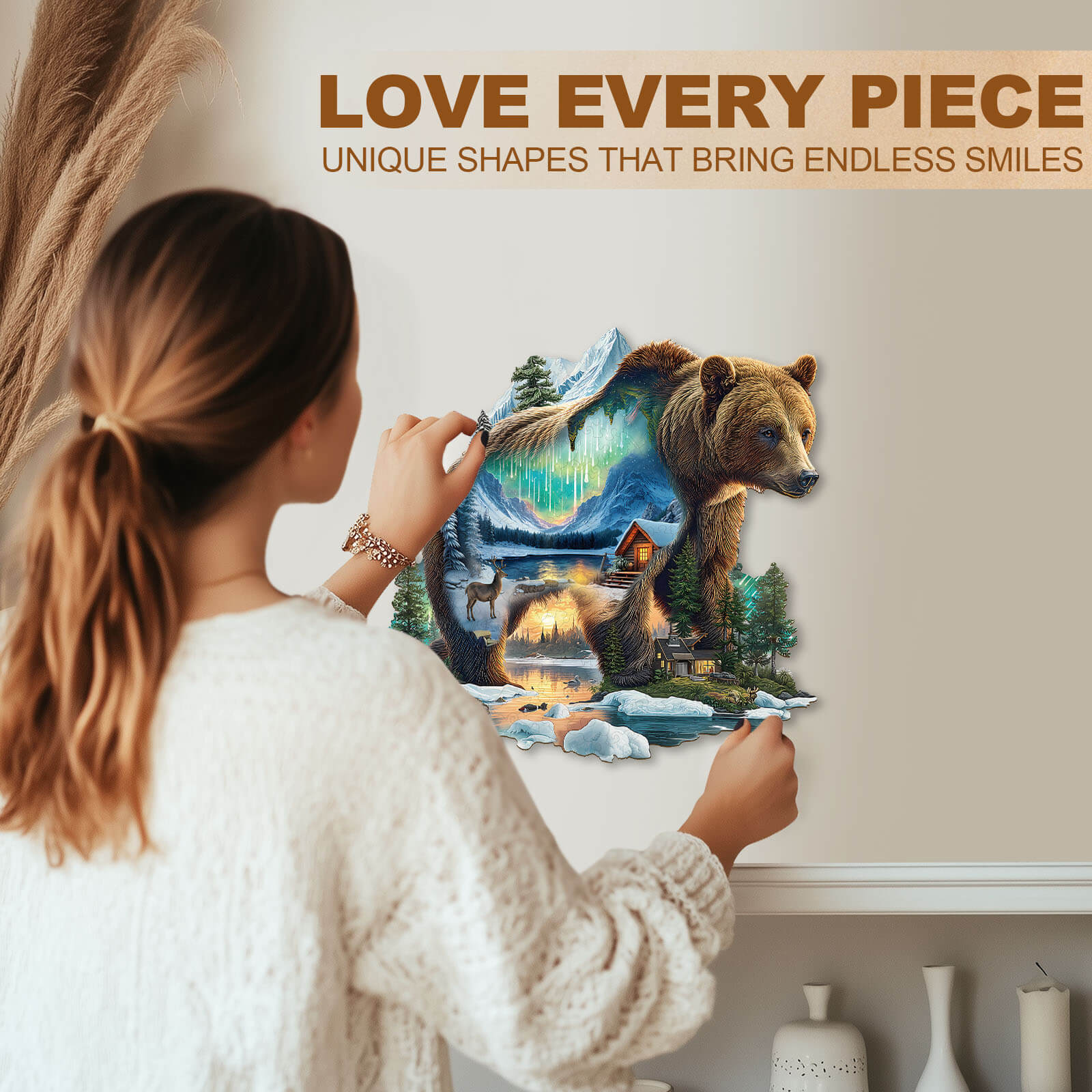 Aurora Bear Wooden Jigsaw Puzzle