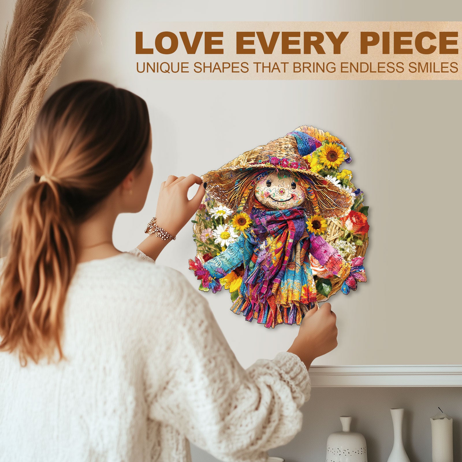 Straw Maiden Wooden Jigsaw Puzzle