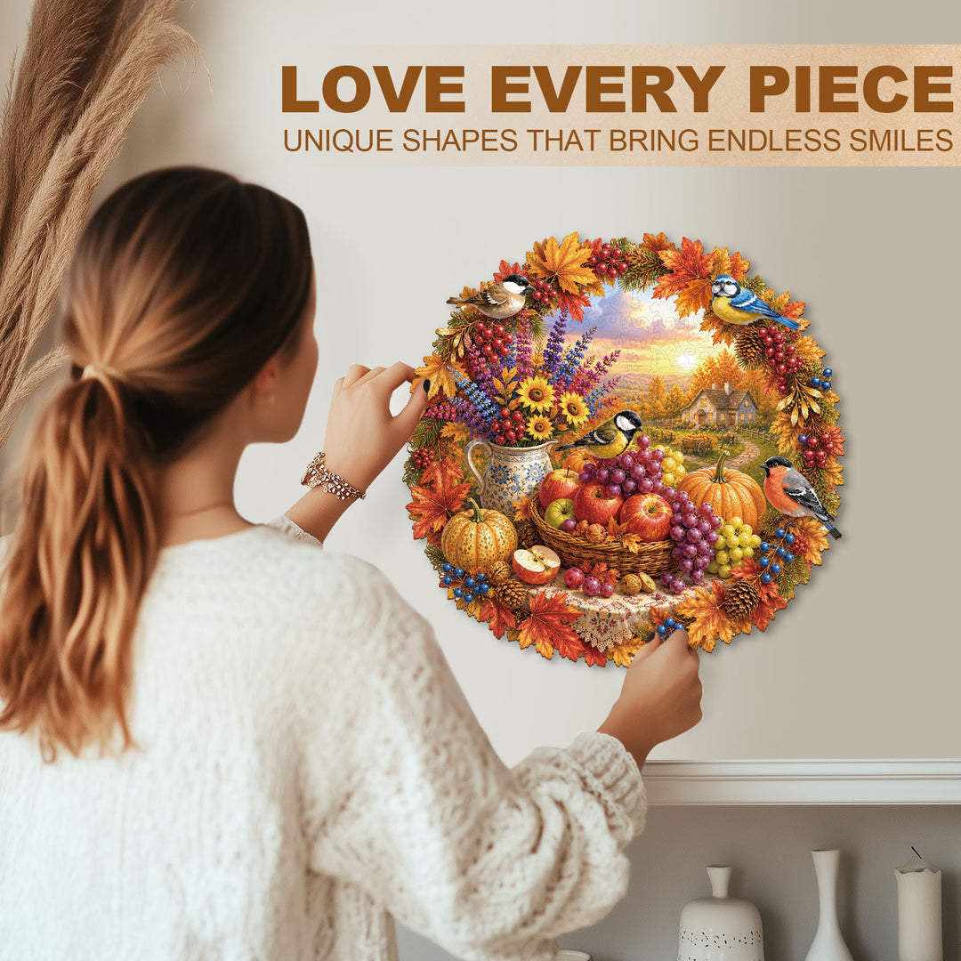 Harvest Hearth Wooden Jigsaw Puzzle