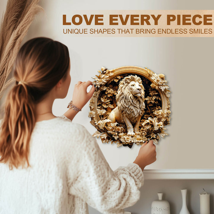 Forest lion Wooden Jigsaw Puzzle