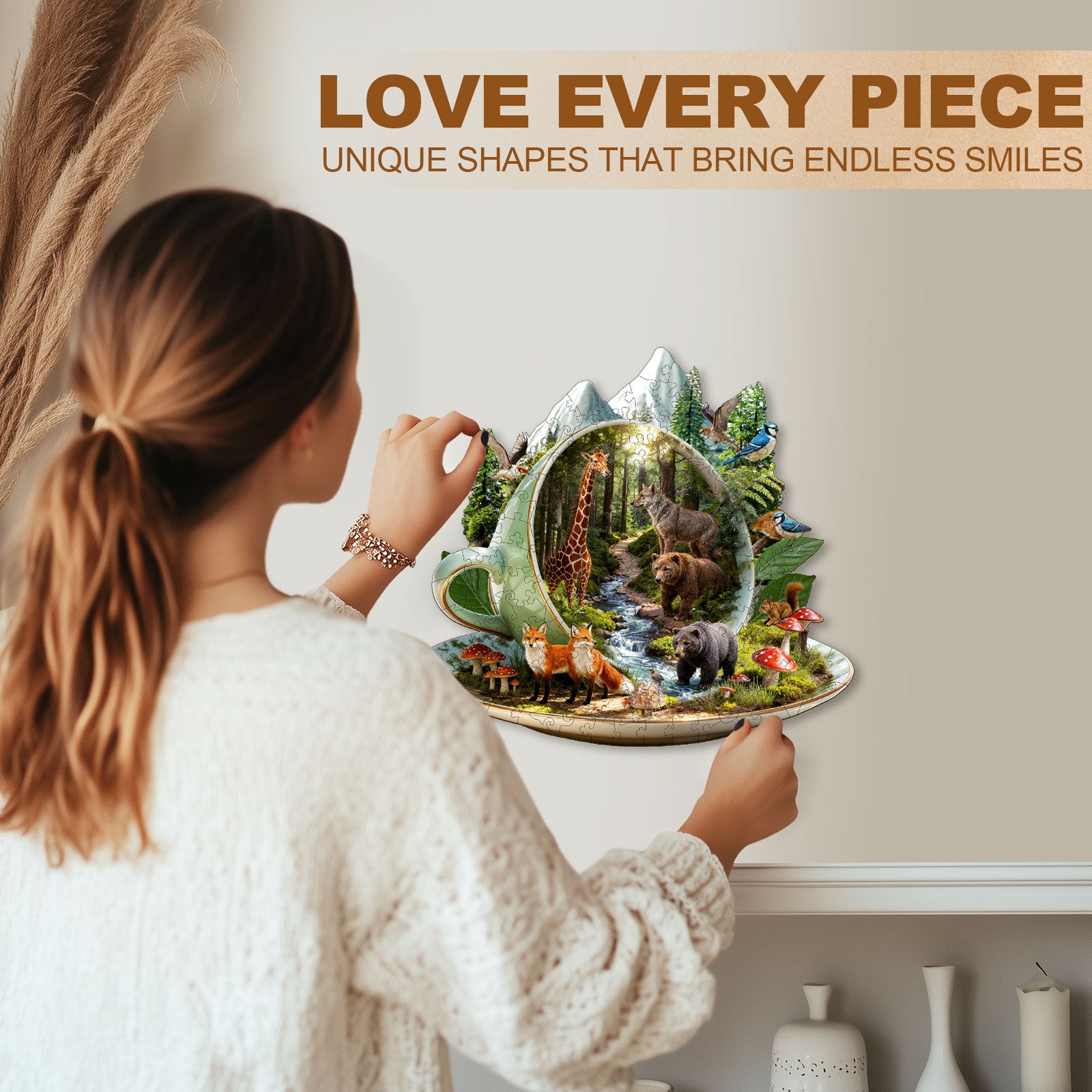 teacup forest Wooden Jigsaw Puzzle