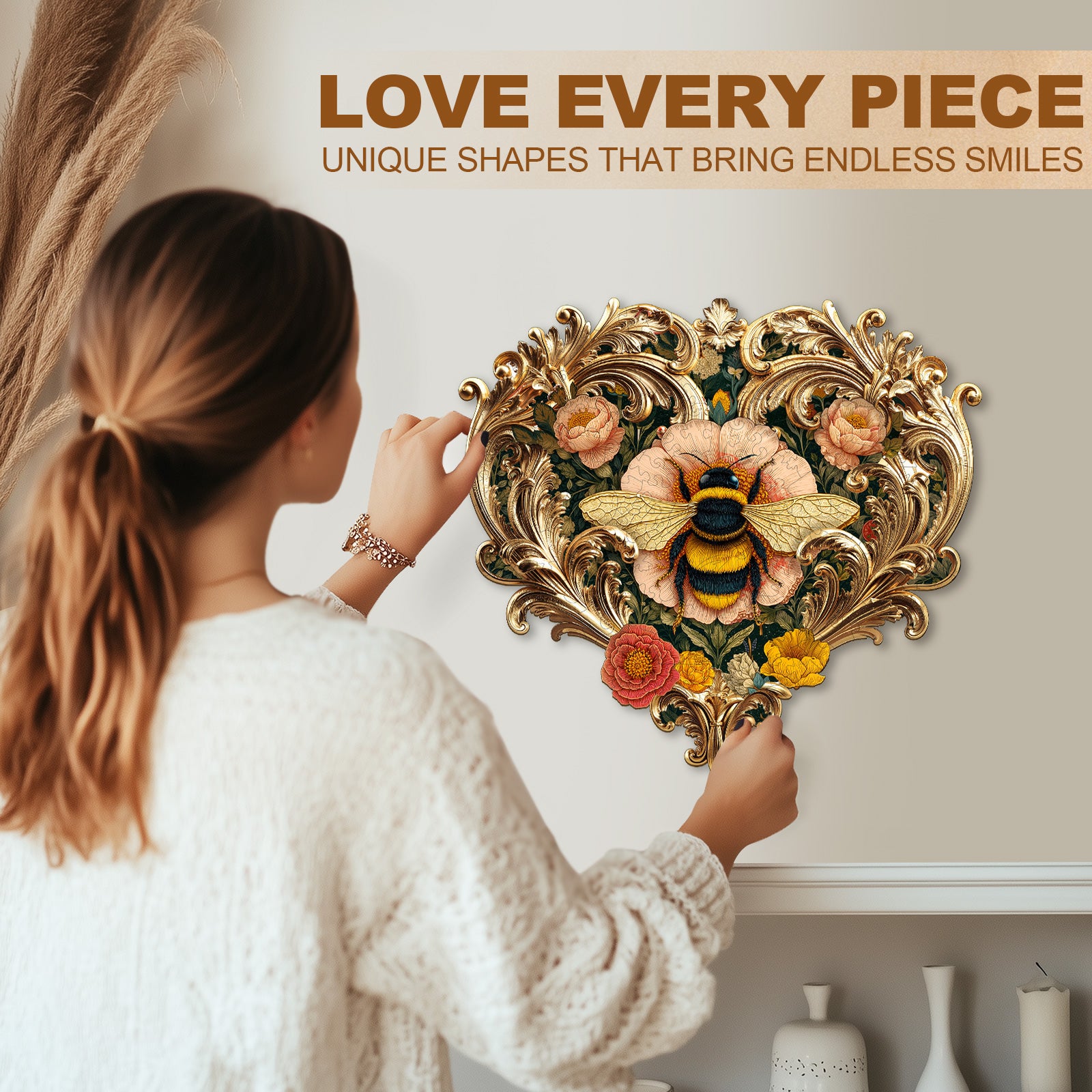 Puzzle en bois Abeille de William Morris