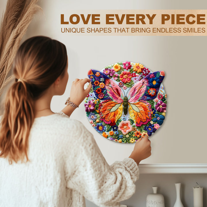 Woven Butterfly Wooden Jigsaw Puzzle