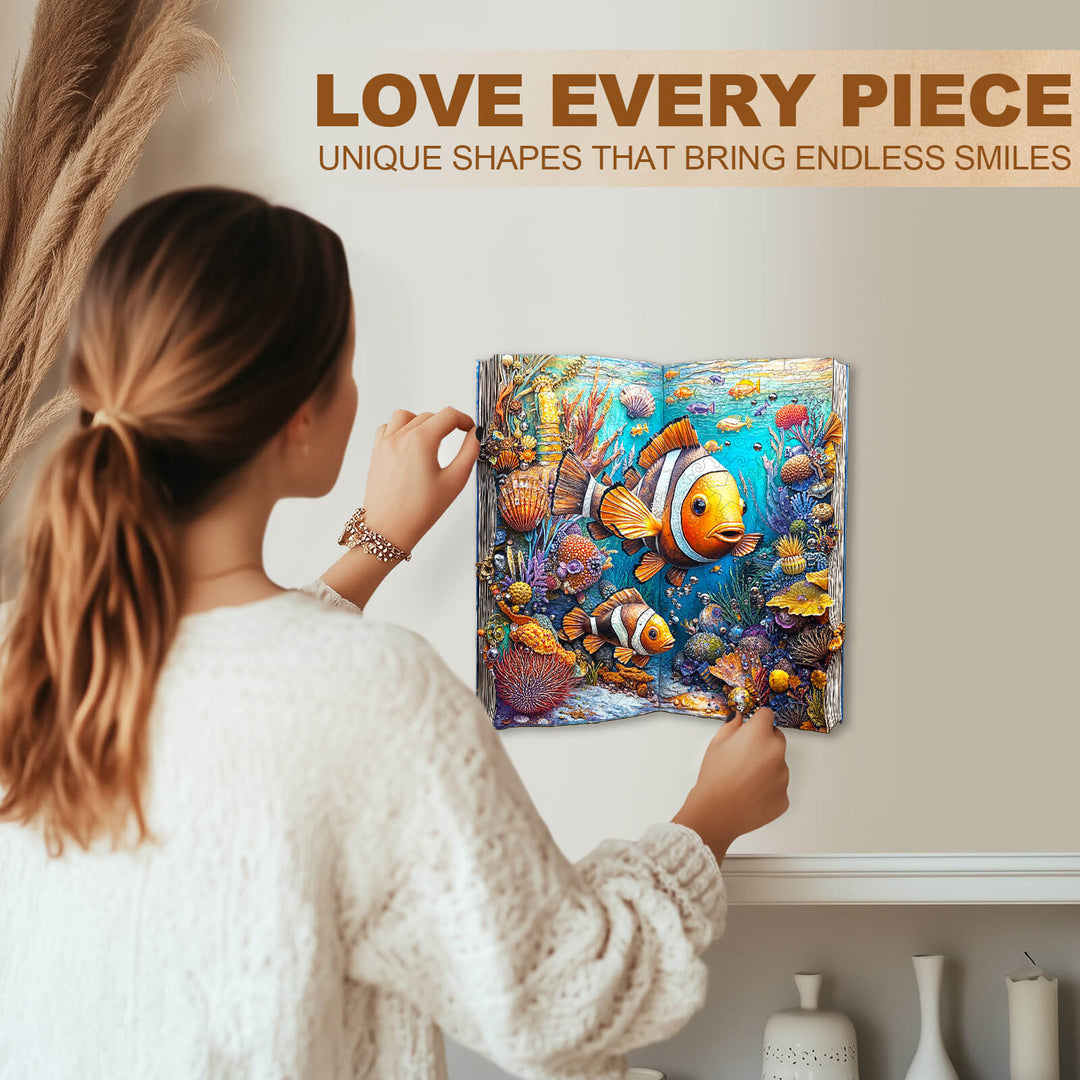 Puzzle en bois Histoire de poisson-clown