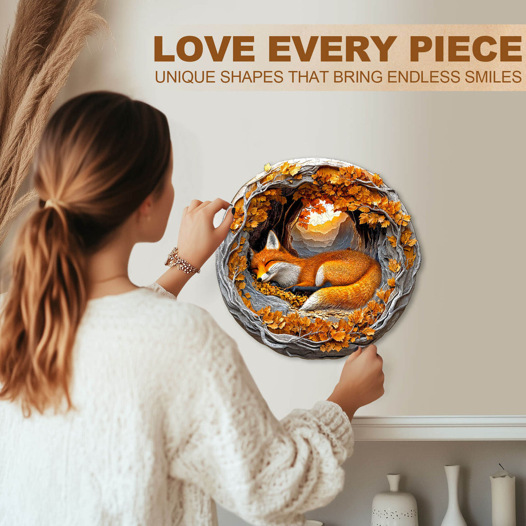 3D fox Wooden Jigsaw Puzzle