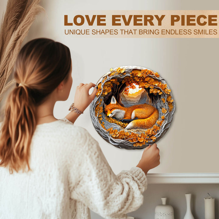 3D fox Wooden Jigsaw Puzzle