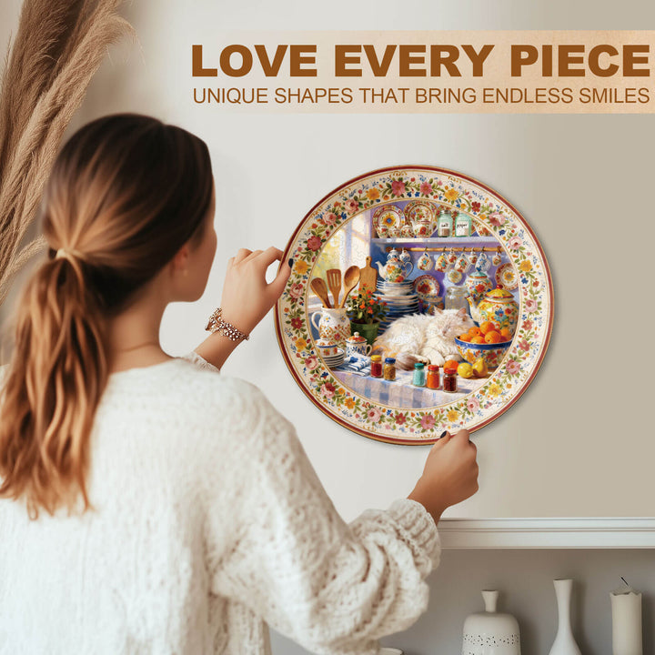 Sunlit Kitchen Wooden Jigsaw Puzzle